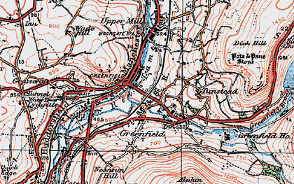 Old map of Greenfield in 1924