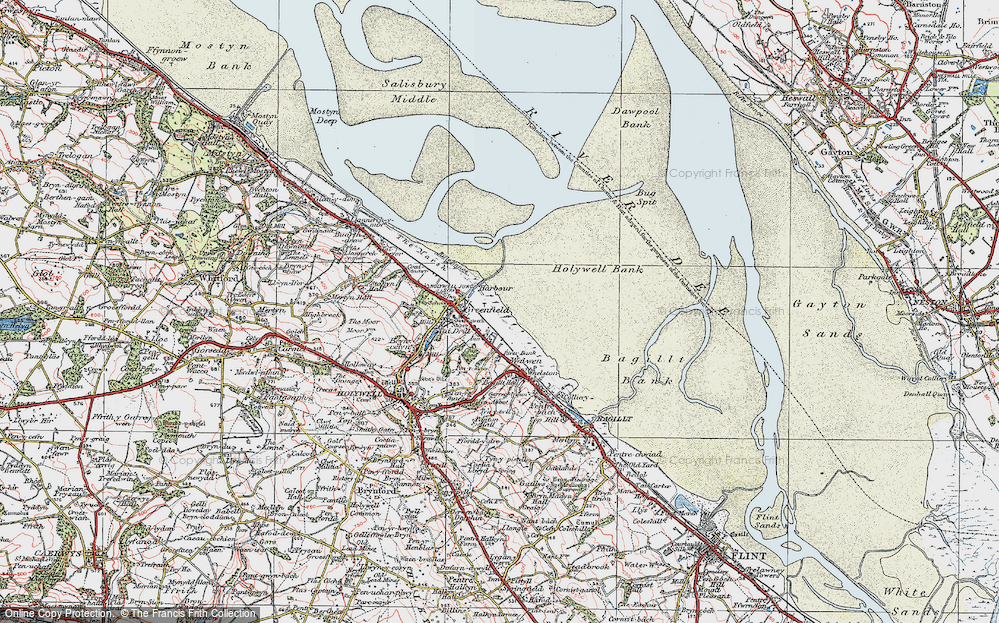 Old Map of Greenfield, 1924 in 1924