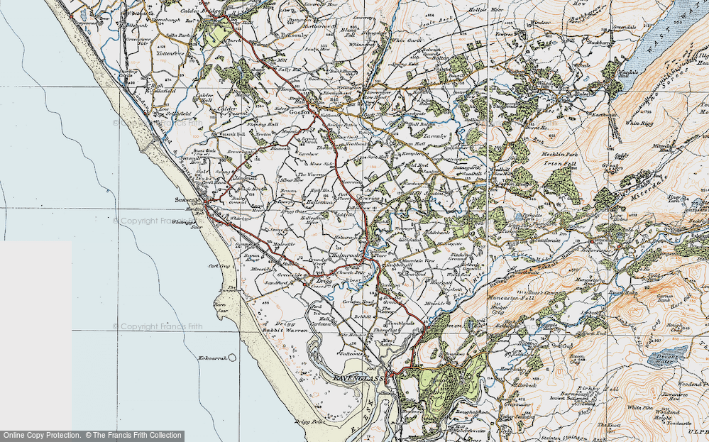 Old Map of Historic Map covering Bolt How in 1925