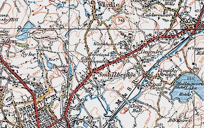 Old map of Greengate in 1925
