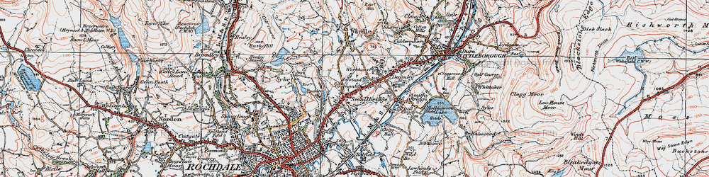 Old map of Greengate in 1925