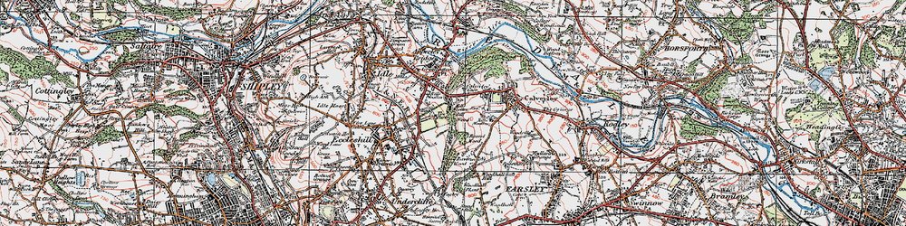 Old map of Greengates in 1925