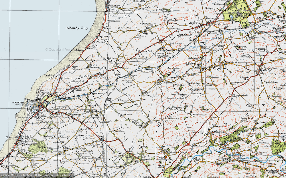 Old Map of Greengill, 1925 in 1925