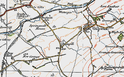 Old map of Greengill in 1925