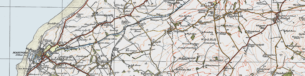 Old map of Greengill in 1925