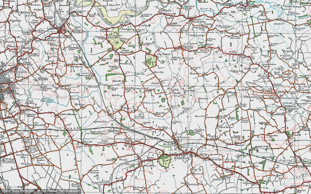 Old Map of Greenhalgh, 1924 in 1924