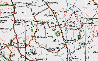 Old map of Greenhalgh in 1924