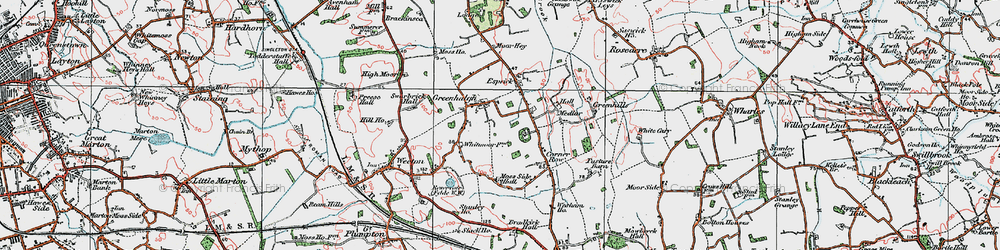 Old map of Greenhalgh in 1924