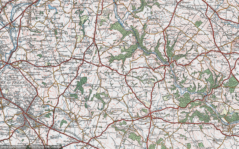 Old Map of Greenhead, 1921 in 1921