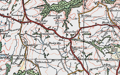 Old map of Greenhead in 1921