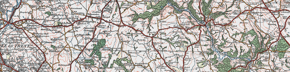 Old map of Greenhead in 1921