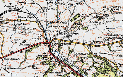 Old map of Greenhead in 1925