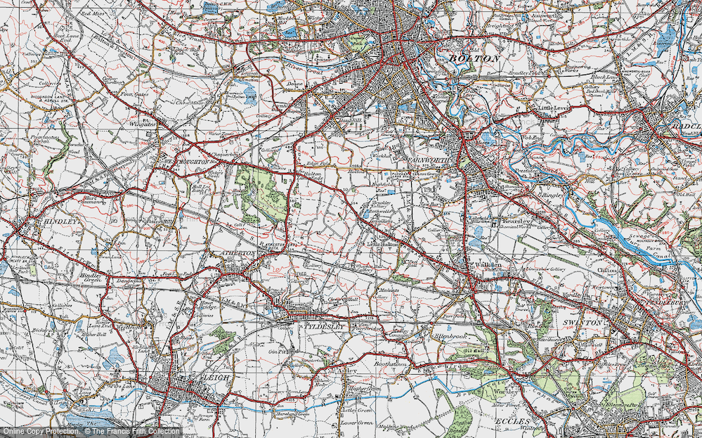 Old Map of Greenheys, 1924 in 1924