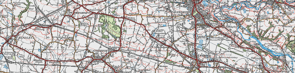 Old map of Greenheys in 1924