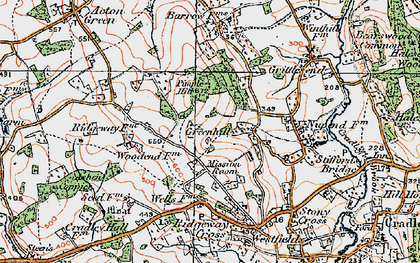 Old map of Greenhill in 1920
