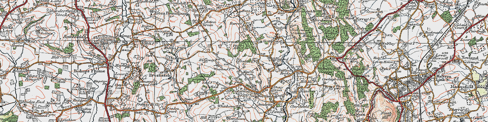 Old map of Greenhill in 1920