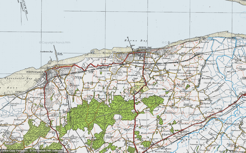 Old Map of Greenhill, 1920 in 1920