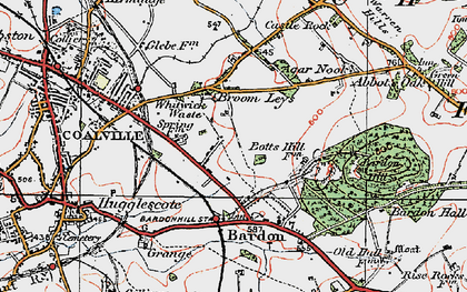 Old map of Greenhill in 1921