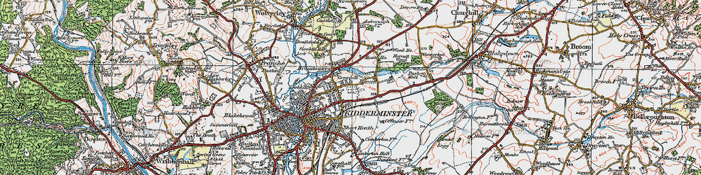 Old map of Greenhill in 1921