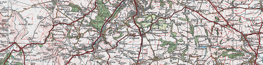Old map of Greenhill in 1923