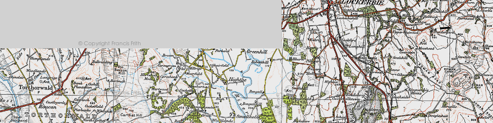 Old map of Greenhill in 1925