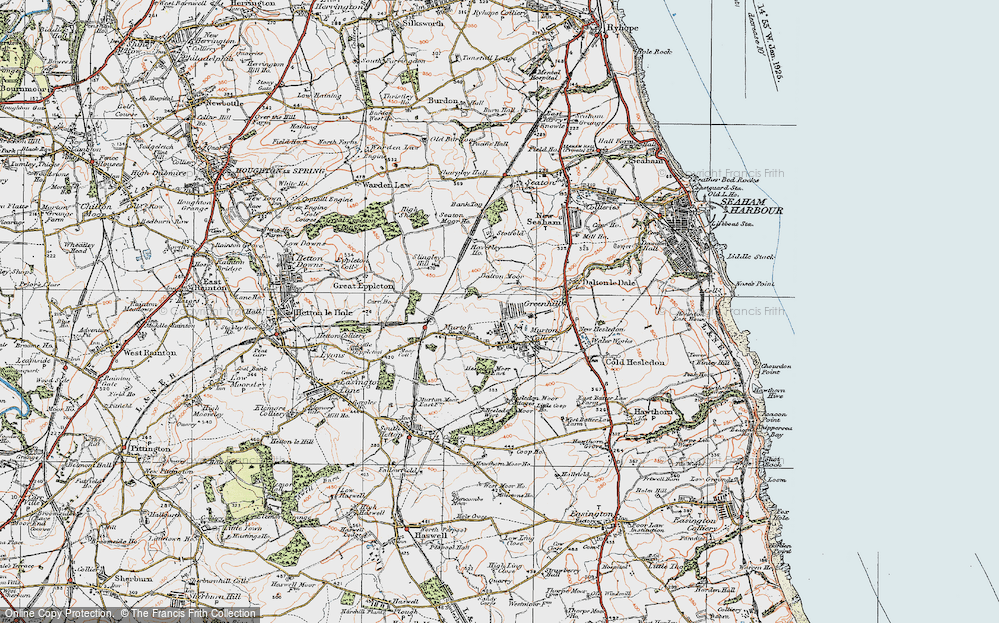 Old Map of Greenhill, 1925 in 1925