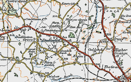 Old map of Greenhill Bank in 1921