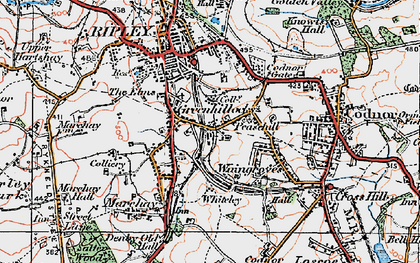 Old map of Greenhillocks in 1921