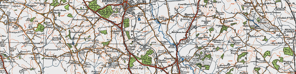 Old map of Greenlands in 1919