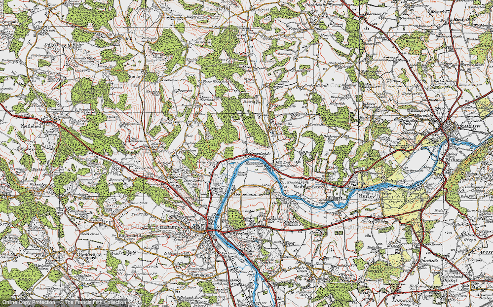 Old Map of Historic Map covering Woolleys in 1919