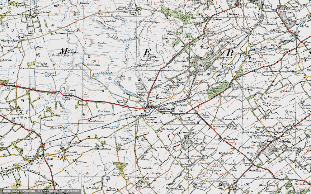 Old Map of Historic Map covering Whiteside in 1926