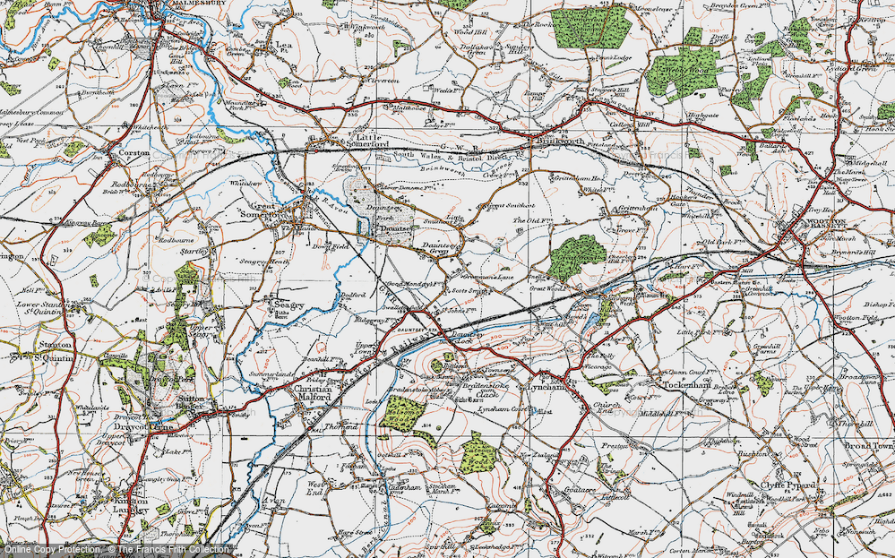Old Map of Greenman's Lane, 1919 in 1919
