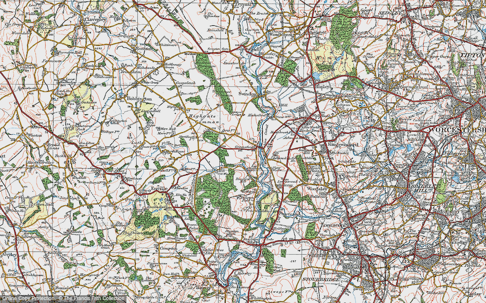 Old Map of Greensforge, 1921 in 1921