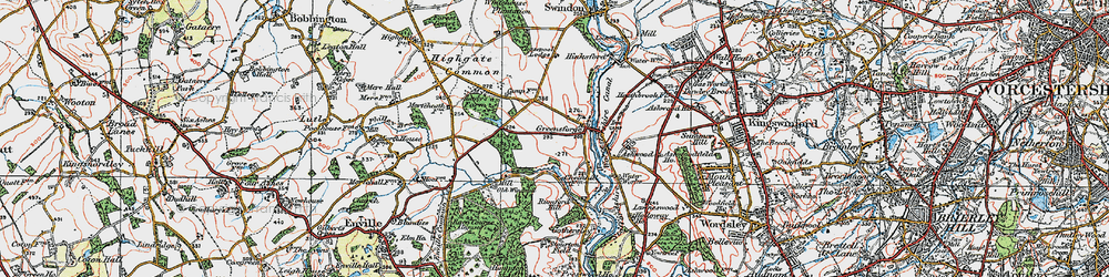 Old map of Greensforge in 1921