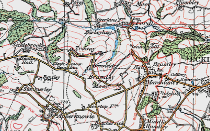 Old map of Bramley Moor in 1923