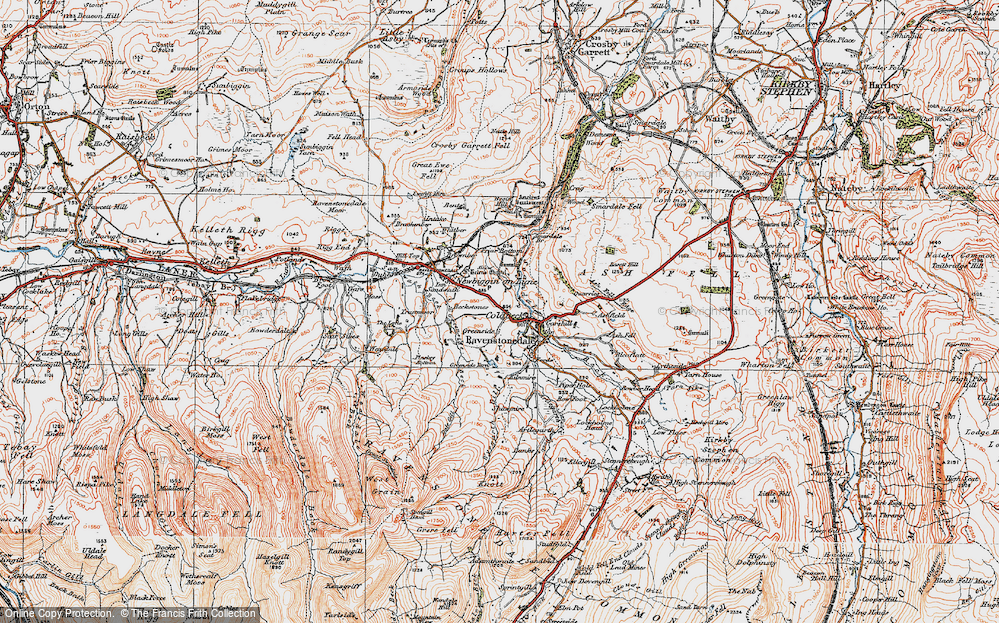Old Map of Greenside, 1925 in 1925