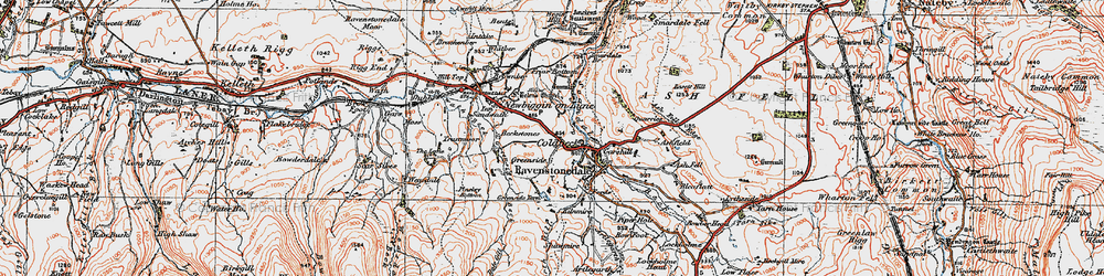 Old map of Greenside in 1925