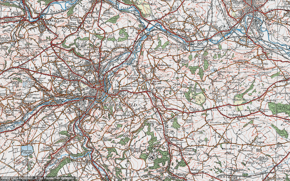 Old Map of Greenside, 1925 in 1925