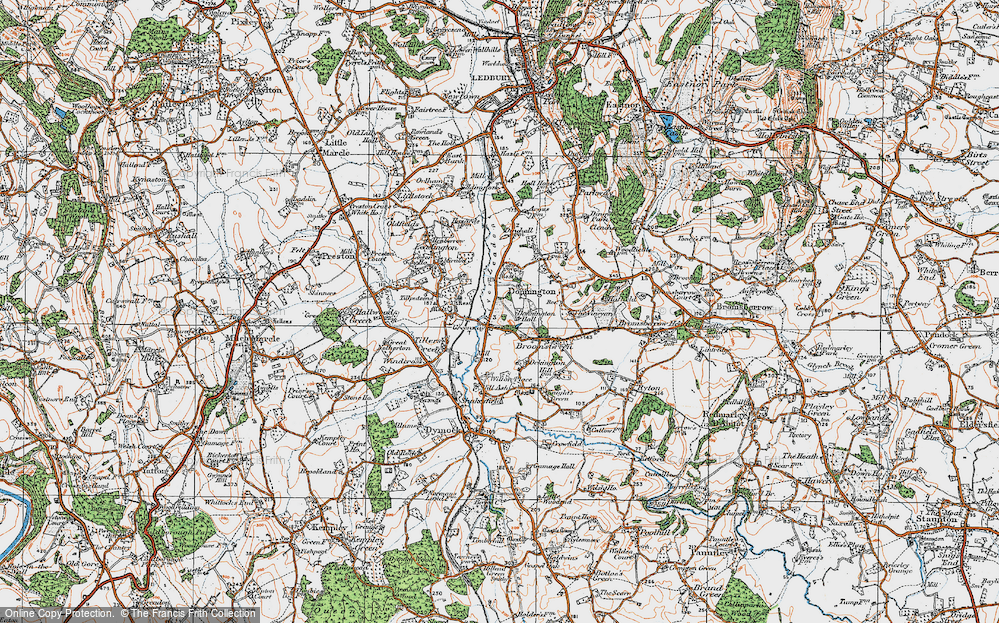 Old Map of Greenway, 1919 in 1919