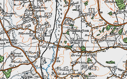 Old map of Greenway in 1919