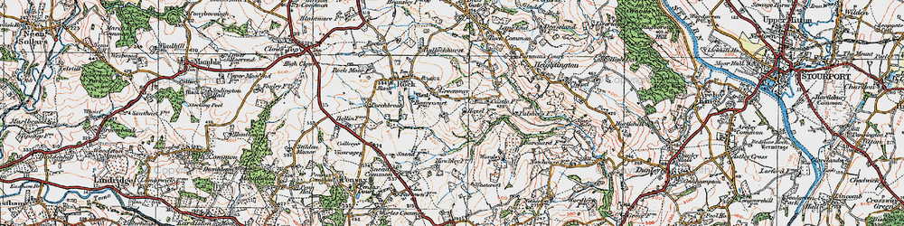 Old map of Worsley Ho in 1920