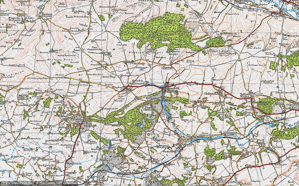 Old Map of Greenwich, 1919 in 1919