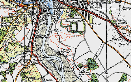 Old map of Greenwich in 1921