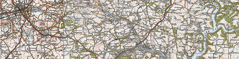 Old map of Greenwith Common in 1919