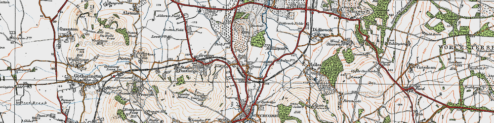 Old map of Greet in 1919