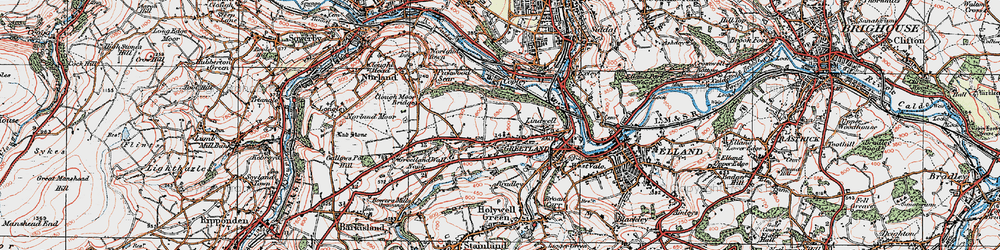 Old map of Greetland in 1925