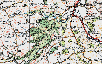 Old map of Ty'n y Bryn in 1921