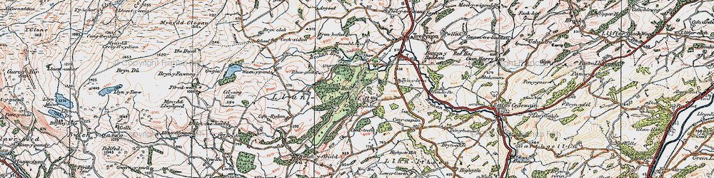 Old map of Ty'n y Bryn in 1921