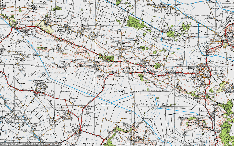 Old Map of Greinton, 1919 in 1919