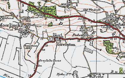 Old map of Greinton in 1919